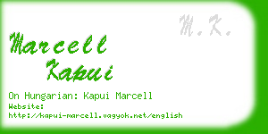 marcell kapui business card